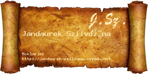 Jandaurek Szilvána névjegykártya